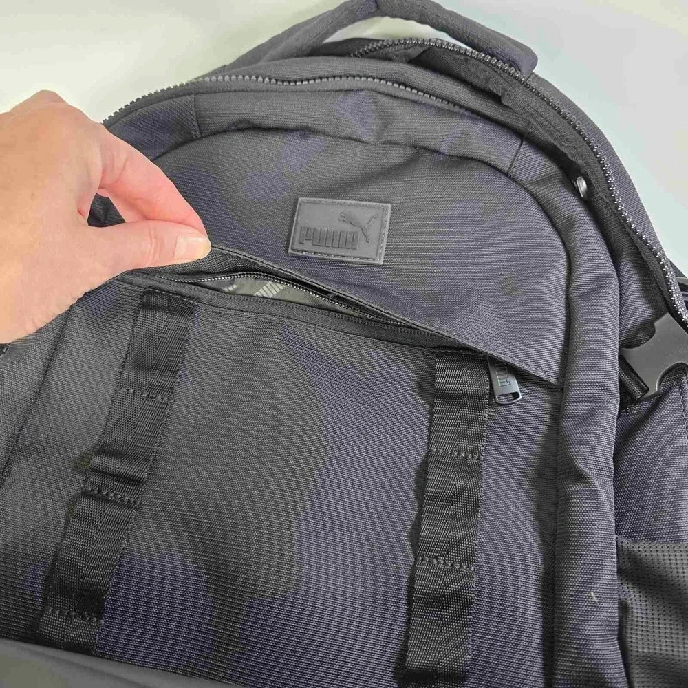 PUMA Range Backpack w Padded Straps Laptop Sleeve & Luggage Strap Black One Size